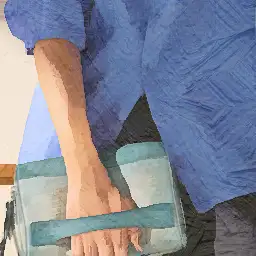 Berluti banner painting