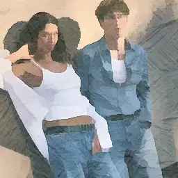 Calvin Klein background painting