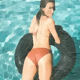 Calvin Klein background painting