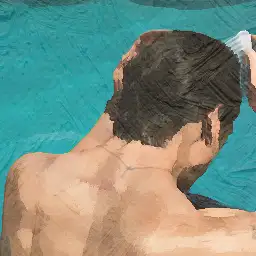 Calvin Klein background painting