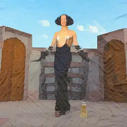 Jean Paul Gaultier banner painting