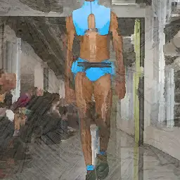 Jean Paul Gaultier banner painting