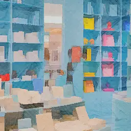 Le Bon Marché background painting
